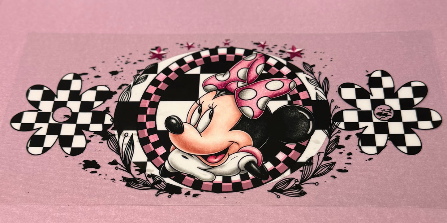 #62-Pink checkered Mouse