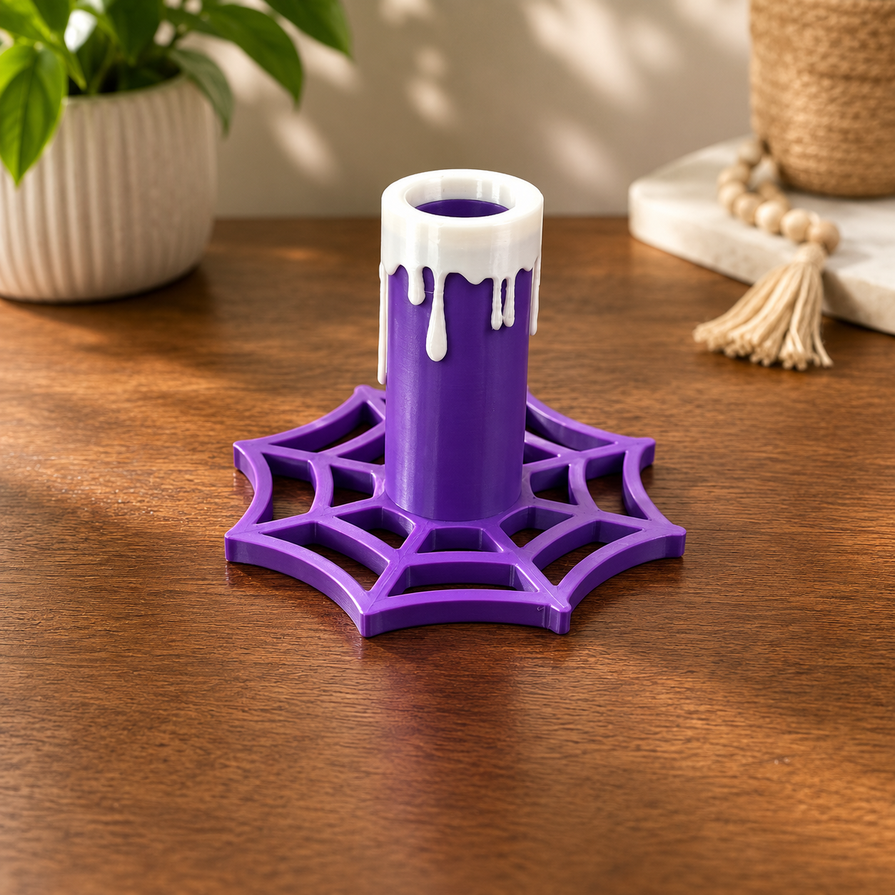 Halloween Pen Base | Spider, Skull & Spider Web Pen Holder