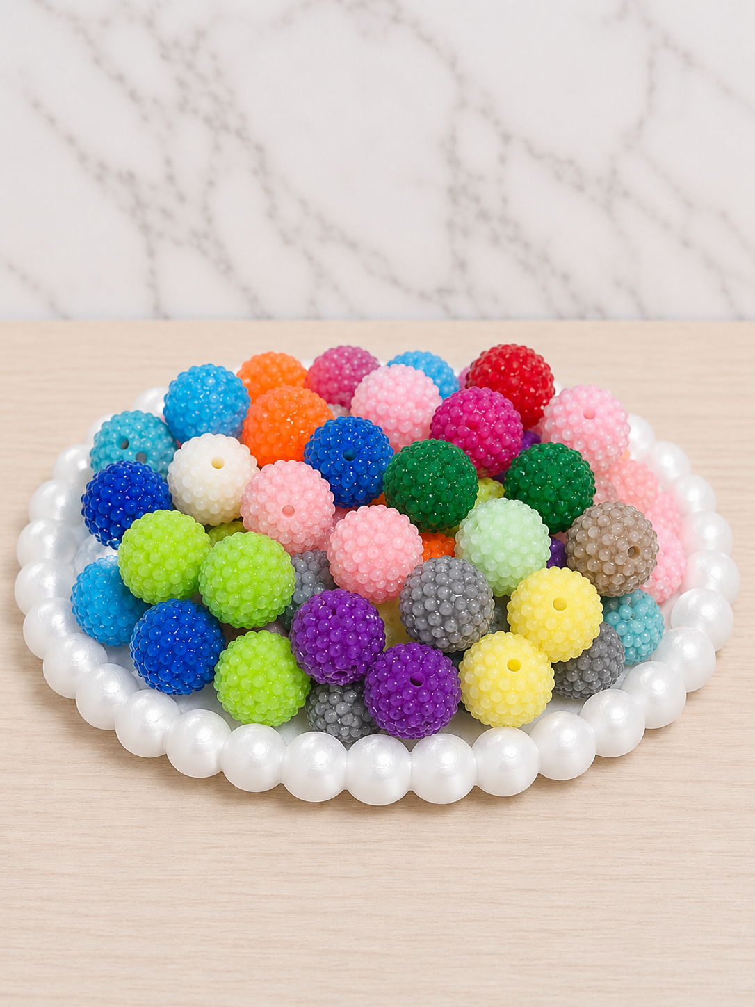 16mm Acrylic Beads for Beadable Pens, Keychains & DIY Crafts | Crackle & Leopard Print Collection