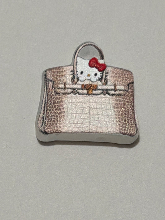 🎀 HK Character Acrylic Beads - Luxury Kitty Purse