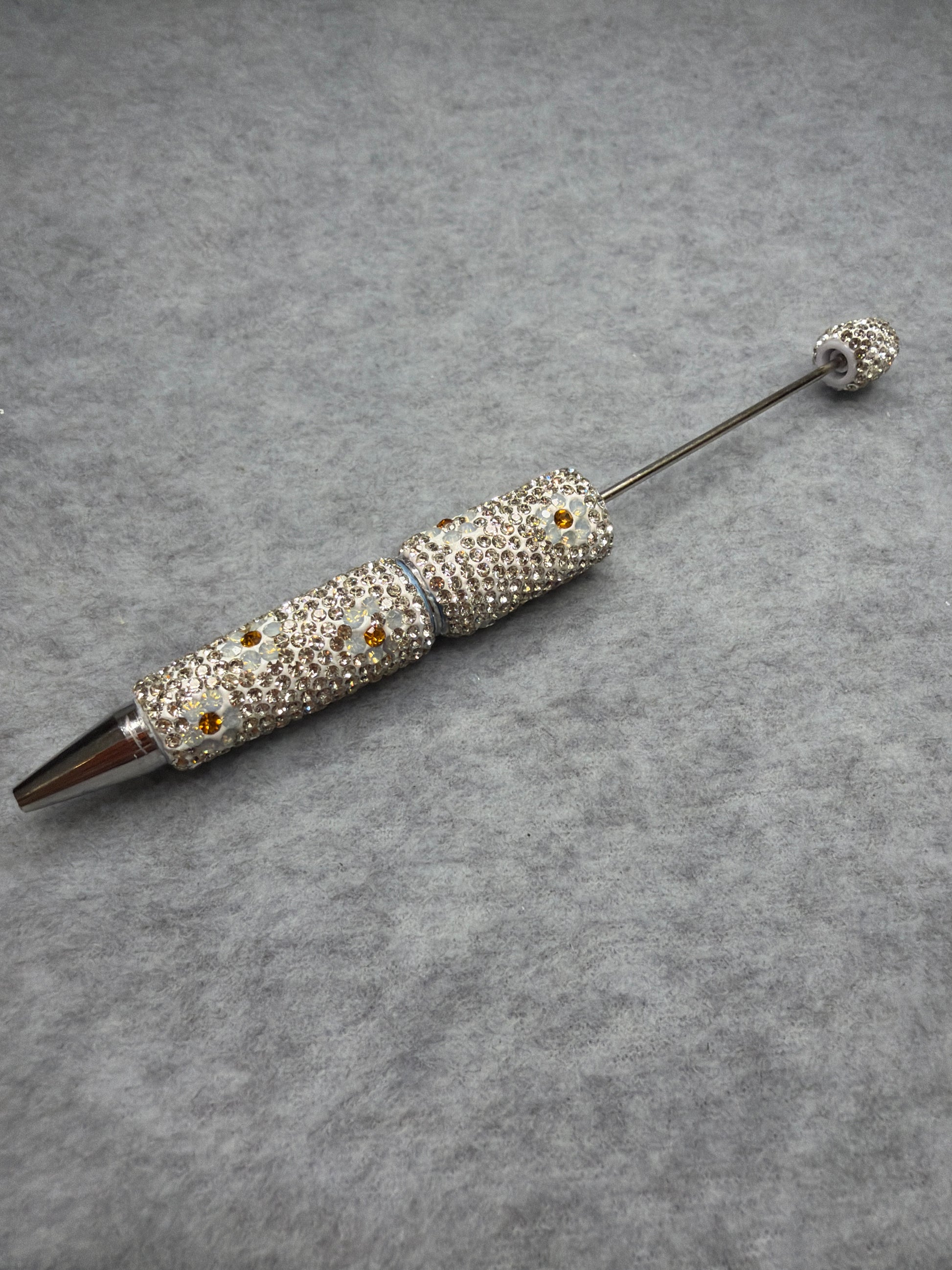 Daisy Crystal Pens - White Gold Daisy Spark