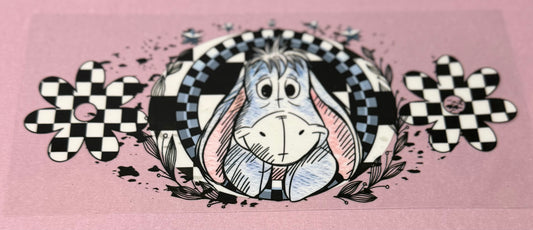 #64-Blue Donkey Checkered