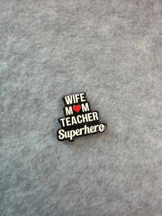 Mama Acrylic Charms - Wife Mom Teacher Superhero