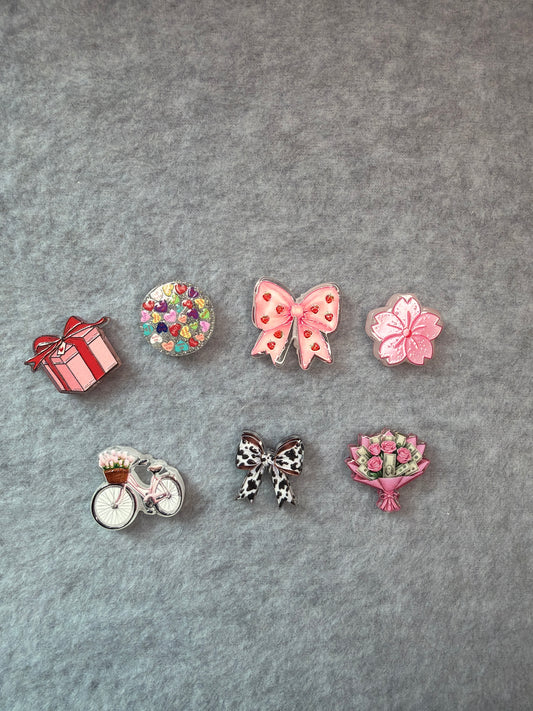 Flowers and Bows Acrylic Beads