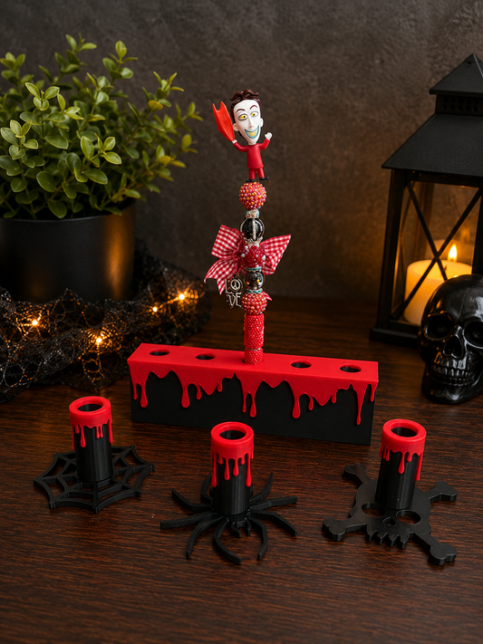 Halloween Pen Base - Skull Melted Candle