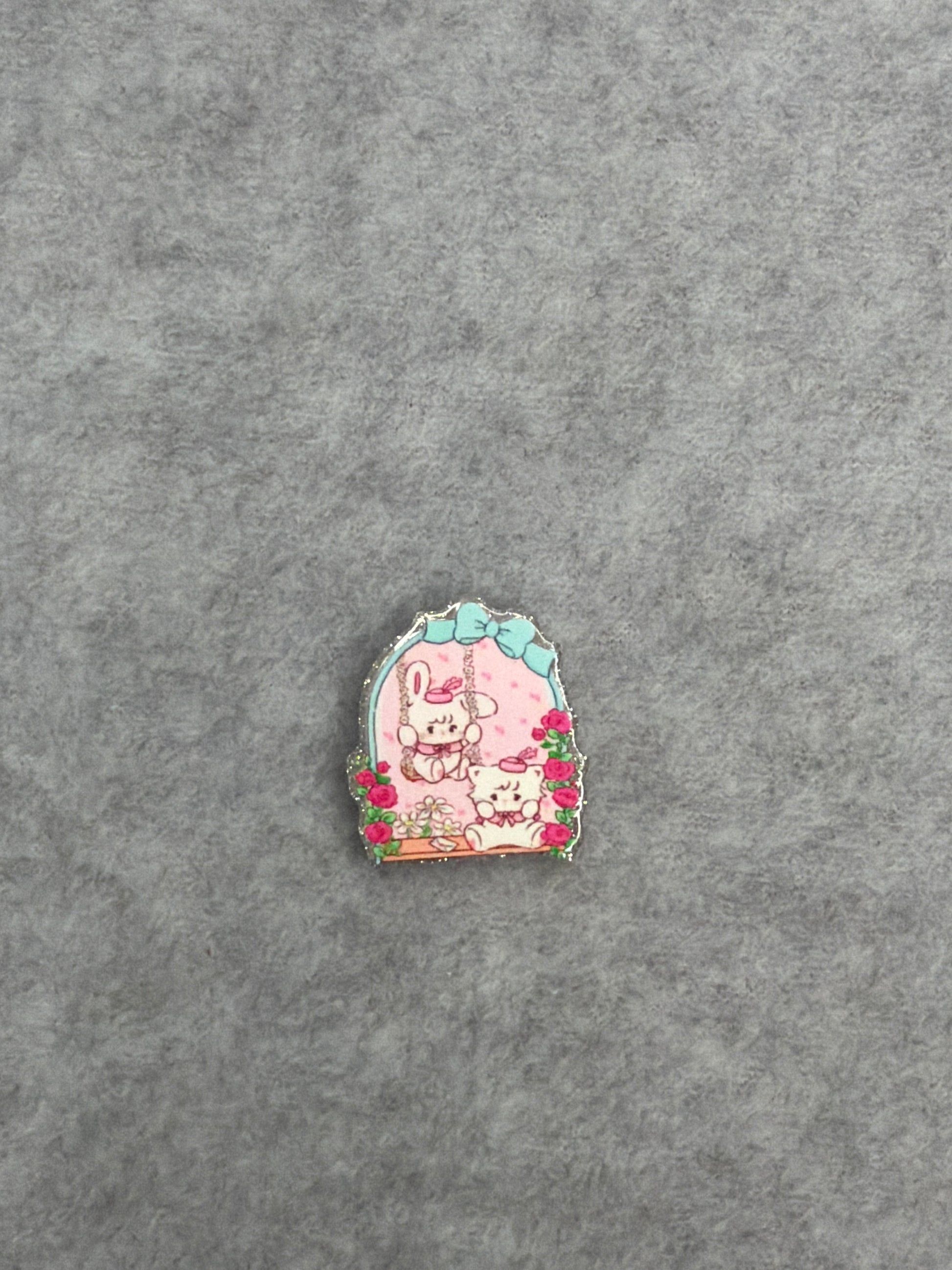 🎀 HK Character Acrylic Beads - Sweet Garden Swing Pop