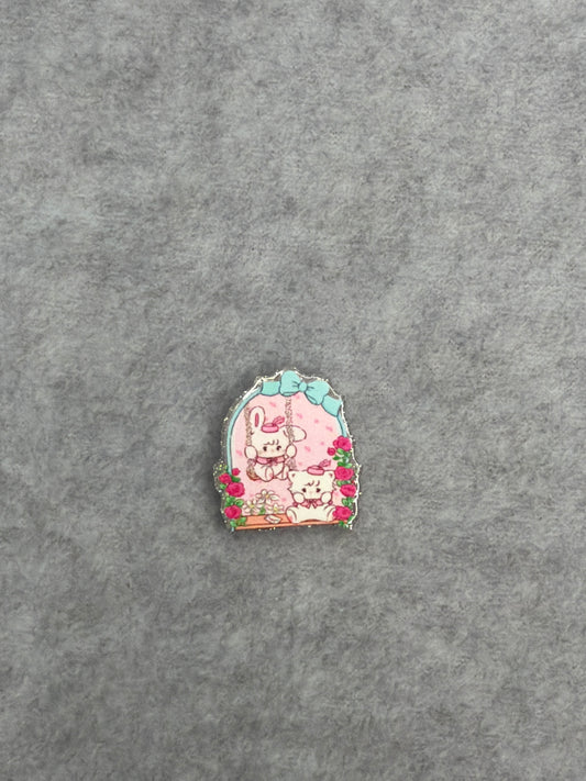 🎀 HK Character Acrylic Beads - Sweet Garden Swing Pop