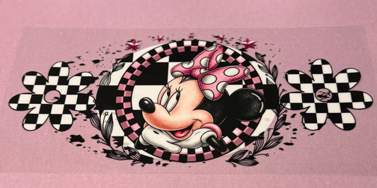 #62-Pink checkered Mouse