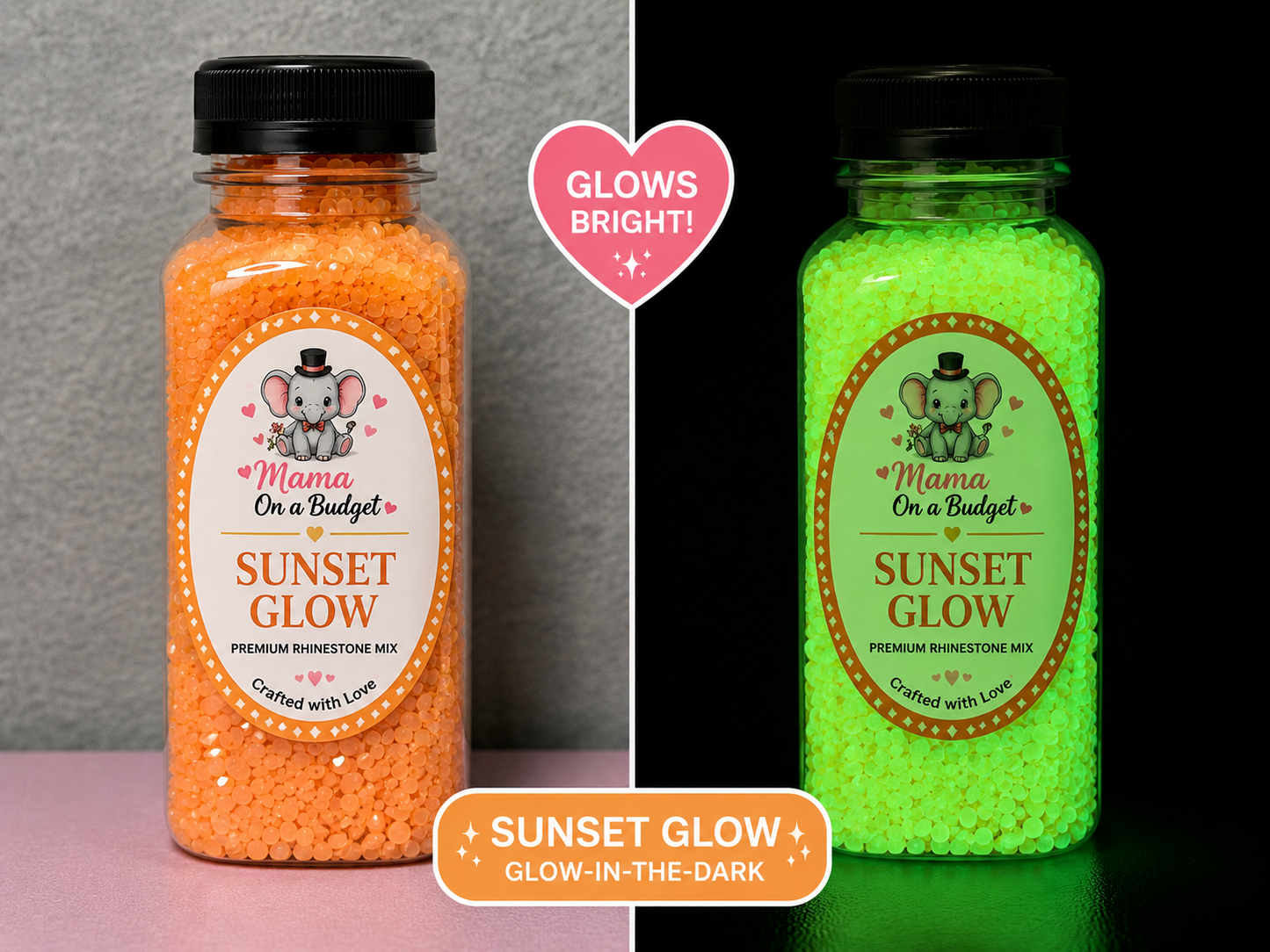Glow in the Dark Collection | 3mm Snowglobe Rhinestones