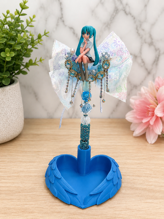 Angel Wings Pen Stand & Bead Tray | 2-in-1 Crafting Organizer