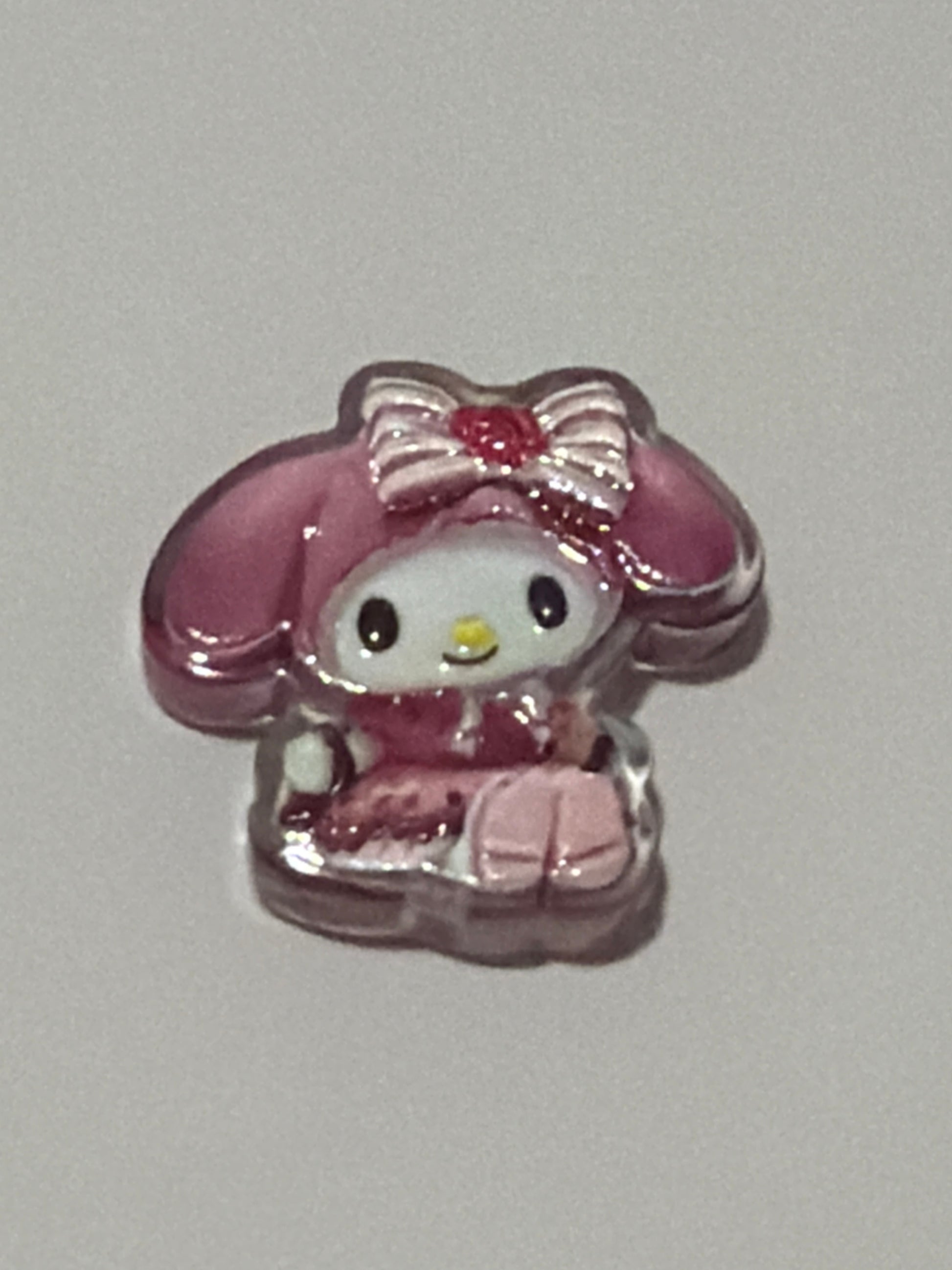 🎀 HK Character Acrylic Beads - Ribbon Bunny Pop