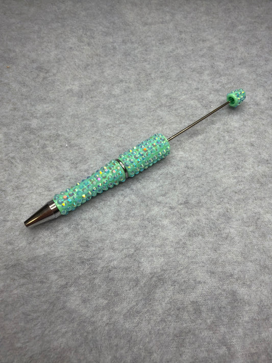 Rhinestone Sparkle Pens - Mint Aurora Glam
