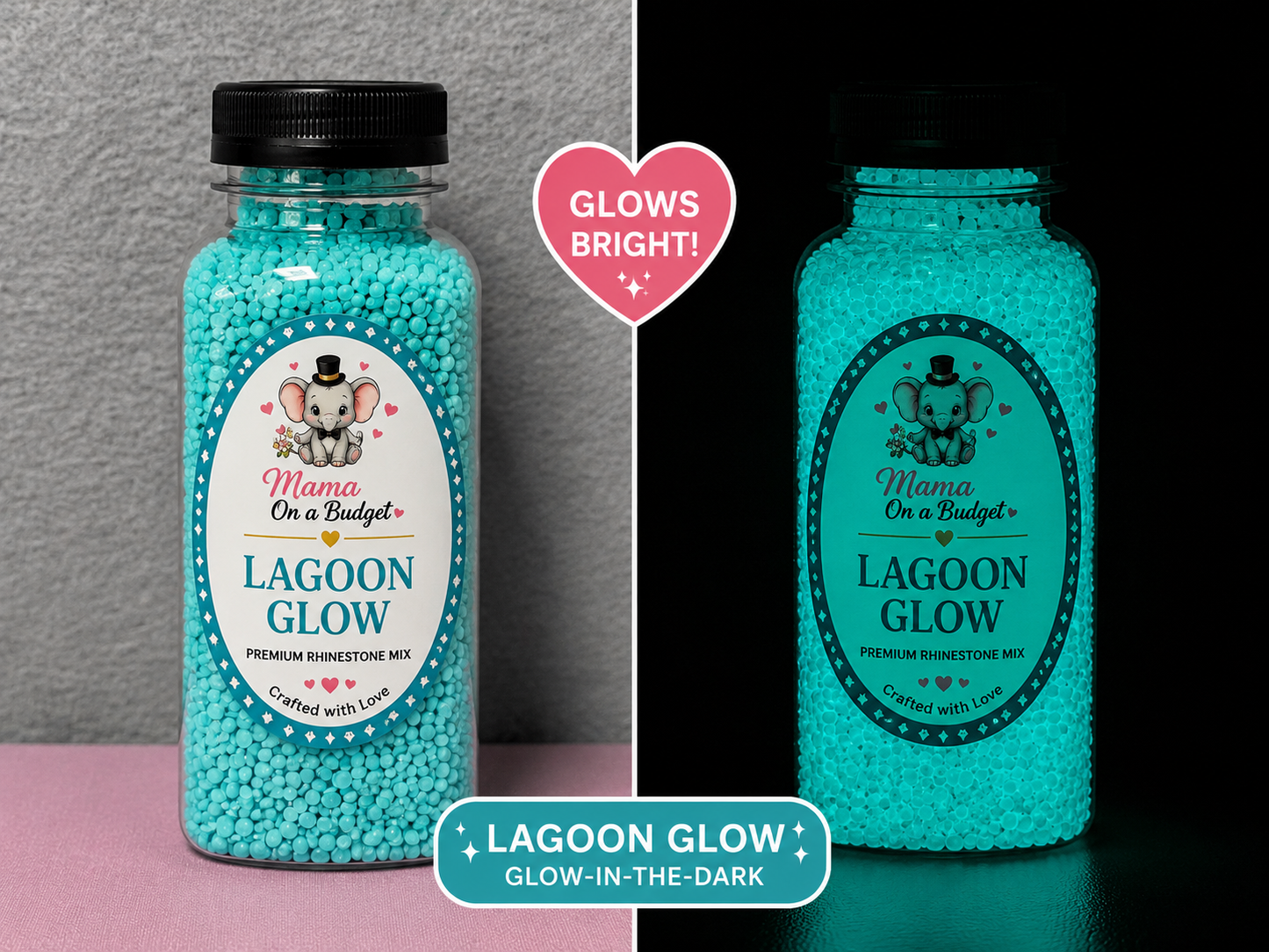 Glow in the Dark Collection | 3mm Snowglobe Rhinestones