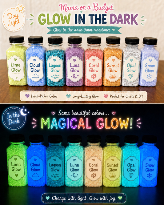 Glow in the Dark Collection | 3mm Snowglobe Rhinestones
