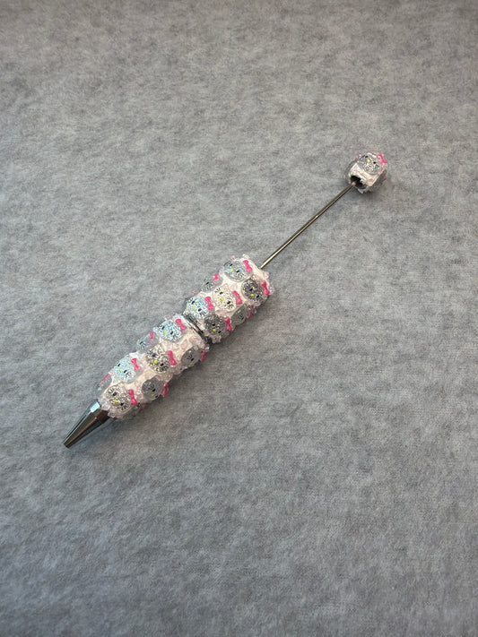 Character Pens - Silver Glitter Kitty