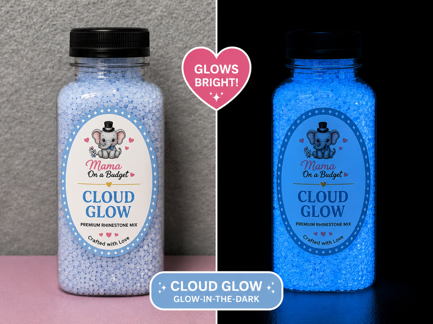 Glow in the Dark Collection | 3mm Snowglobe Rhinestones