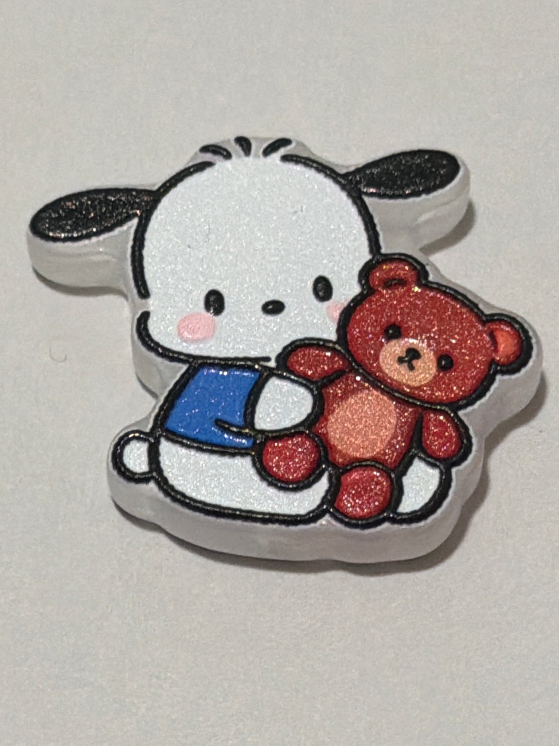🎀 HK Character Acrylic Beads - Teddy Pup pop