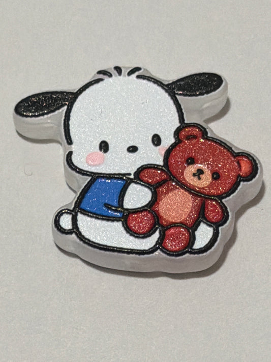 🎀 HK Character Acrylic Beads - Teddy Pup pop