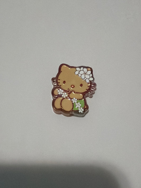🎀 HK Character Acrylic Beads - Tropical Kitty
