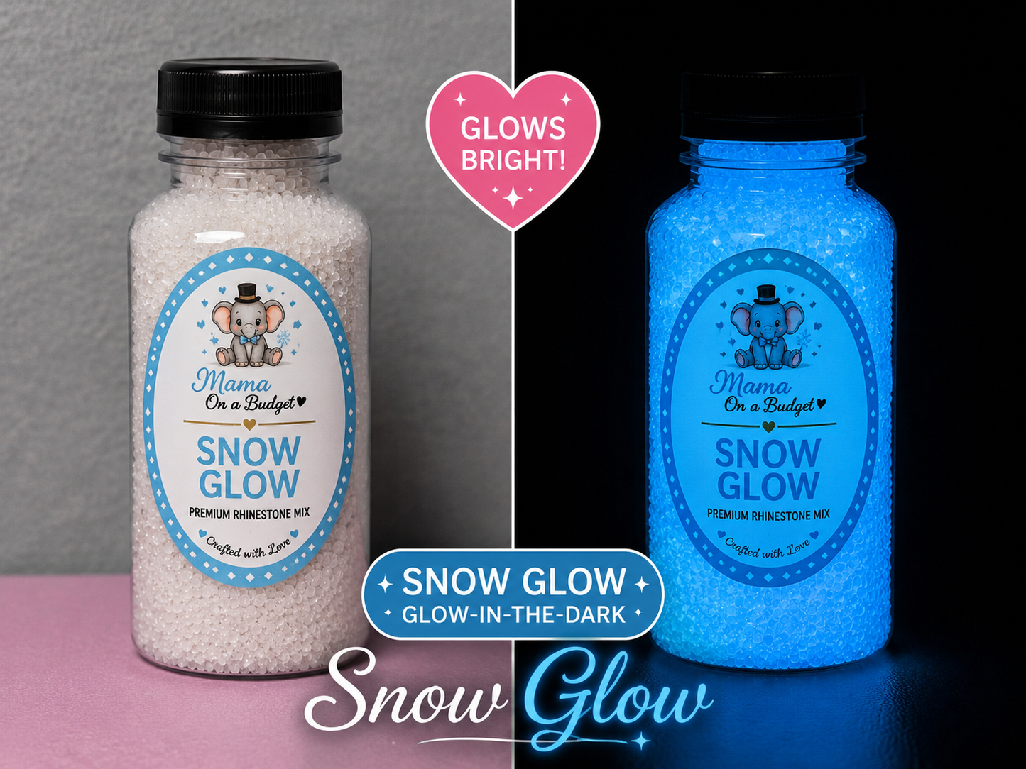 Glow in the Dark Collection | 3mm Snowglobe Rhinestones