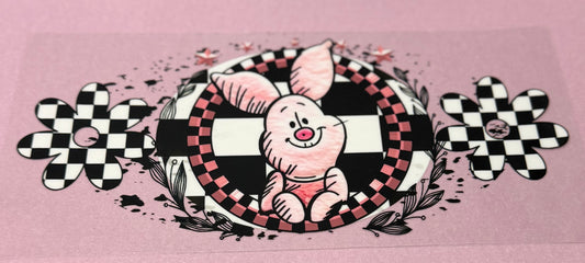 #66-Pink Piglet Checkered