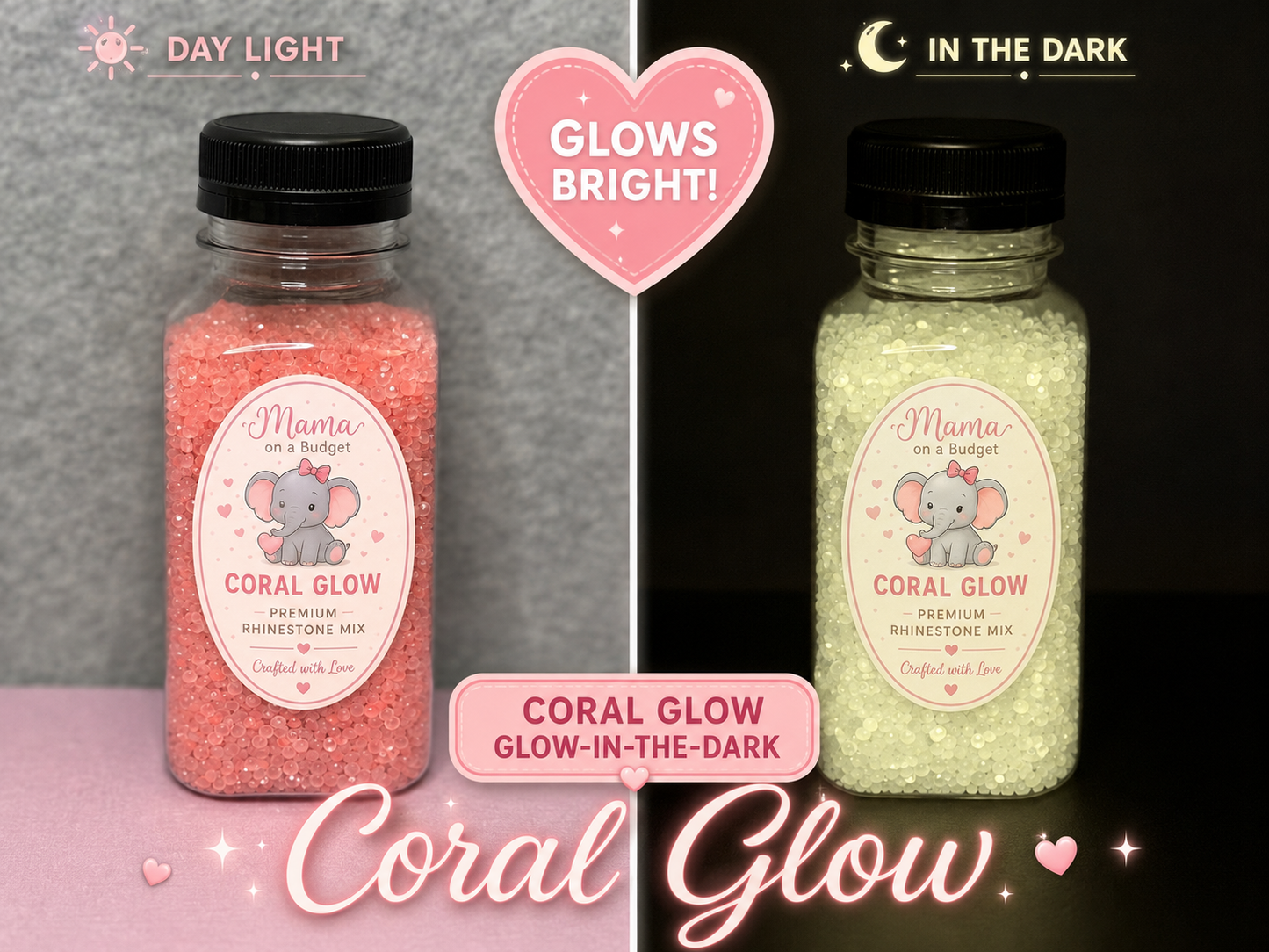Glow in the Dark Collection | 3mm Snowglobe Rhinestones