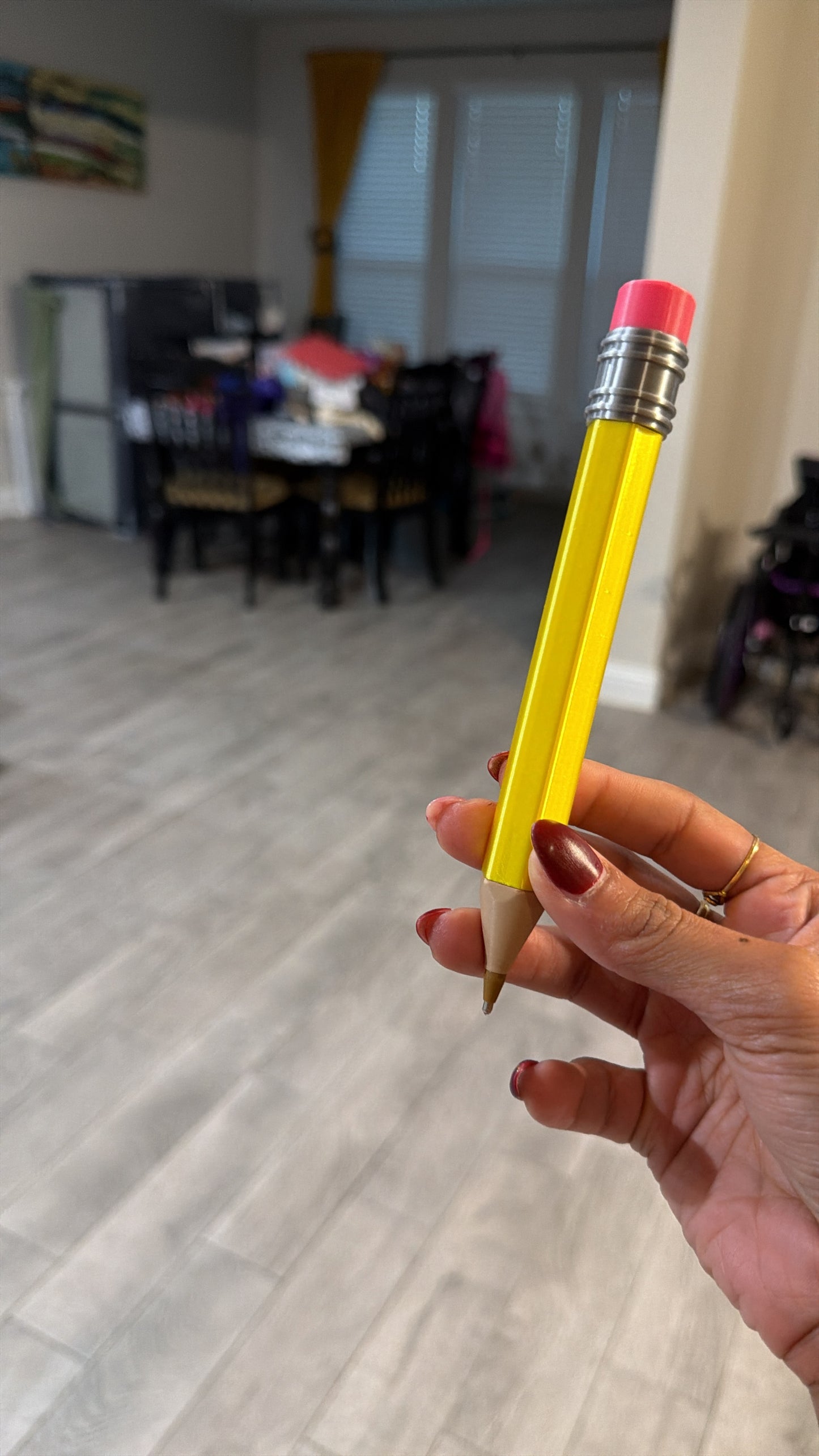 Jumbo Pencil Pen | Giant Refillable Writing Pen | Personalized Teacher Gift