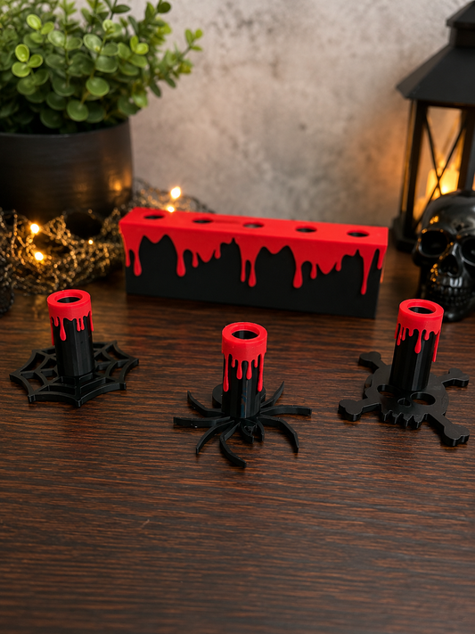 Halloween Pen Base - Spider Melted Candle