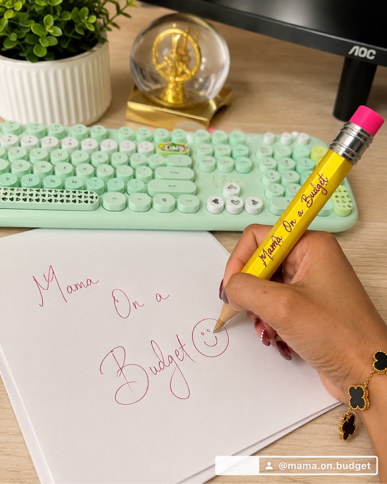 Jumbo Pencil Pen | Giant Refillable Writing Pen | Personalized Teacher Gift