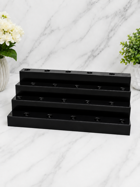 20-Slot Tiered Pen Display Stand | 4-Tier Pen Holder | 3D Printed Craft Show Display