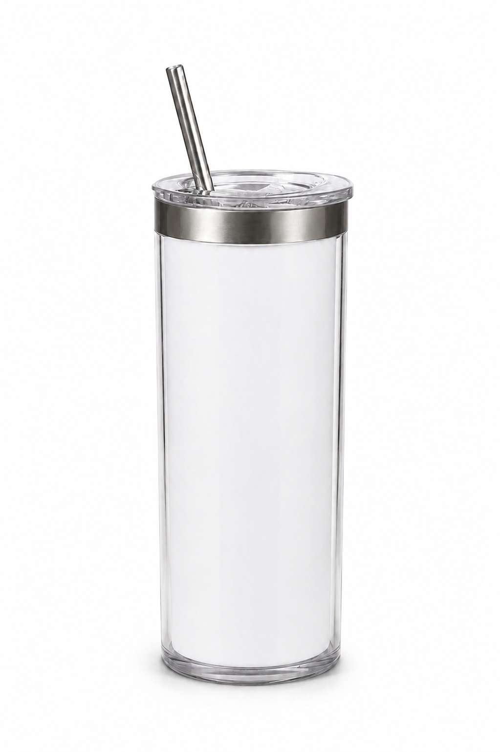20oz Storyboard Tumbler Blank | DIY Double Wall Tumbler with Removable Insert, Lid & Metal Straw