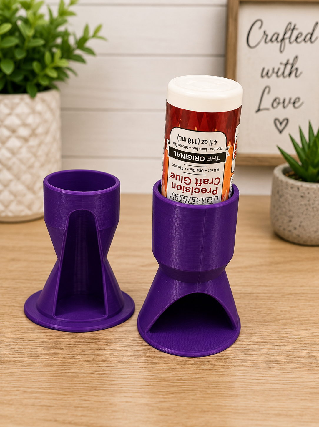 GluePal™ Upside Down Glue Holder | Round Craft Glue & Super Glue Gel Holder | 3D Printed Craft Tool | Mama on a Budget