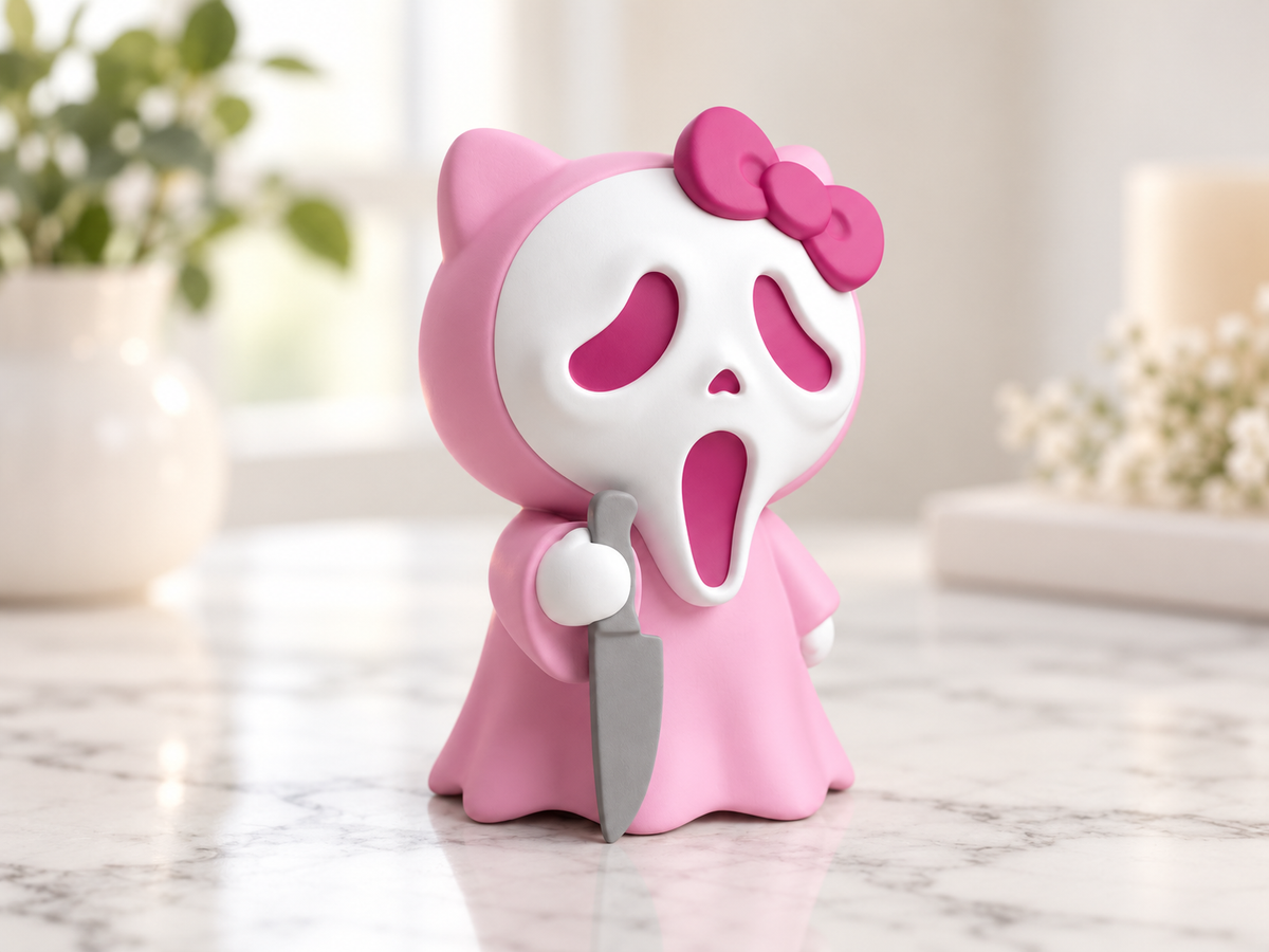 Pink Kitty Scream 3D Printed Topper