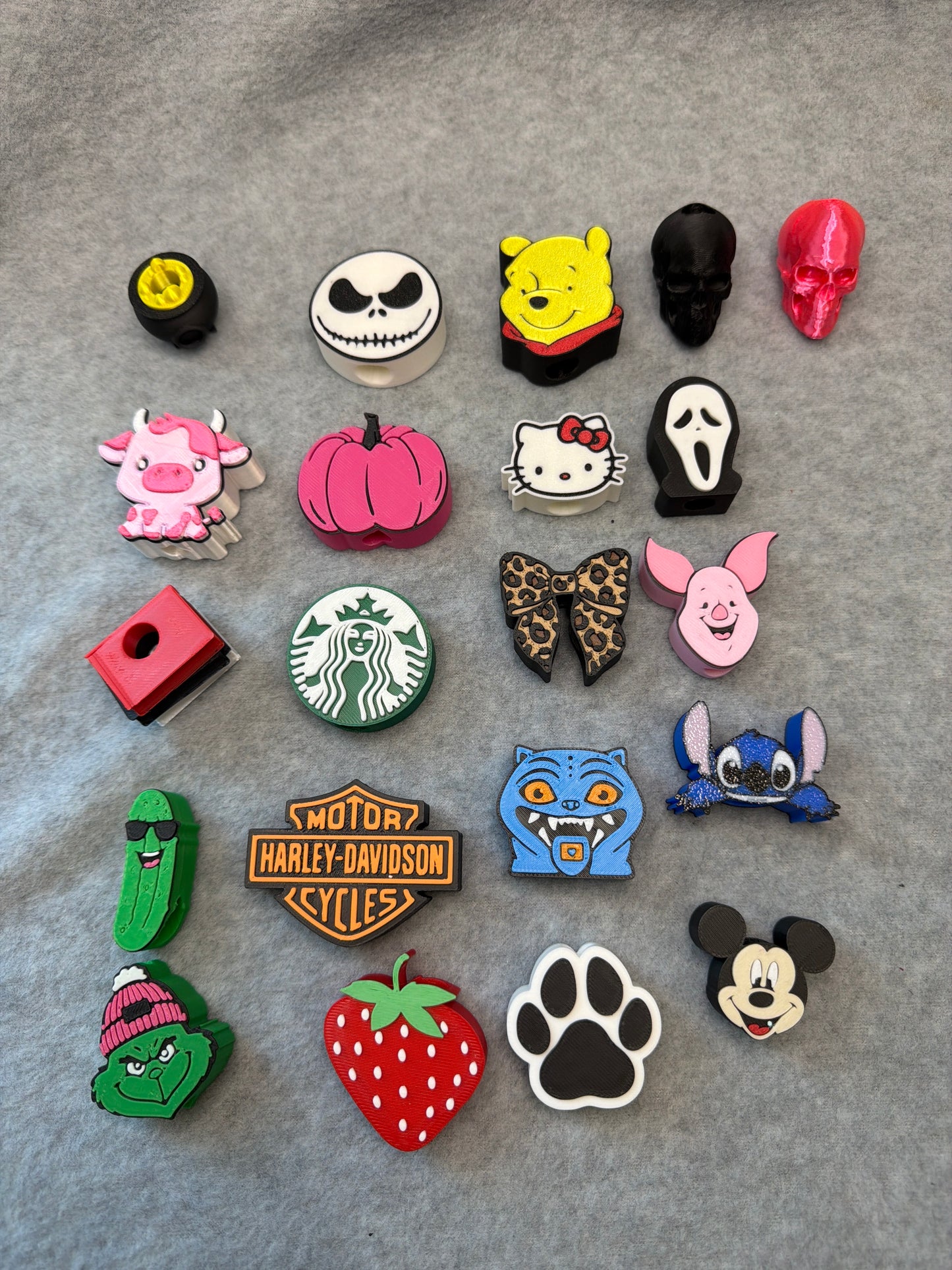 3D Printed Straw Toppers | Reusable Cup Accessories | Vendor Packs Available