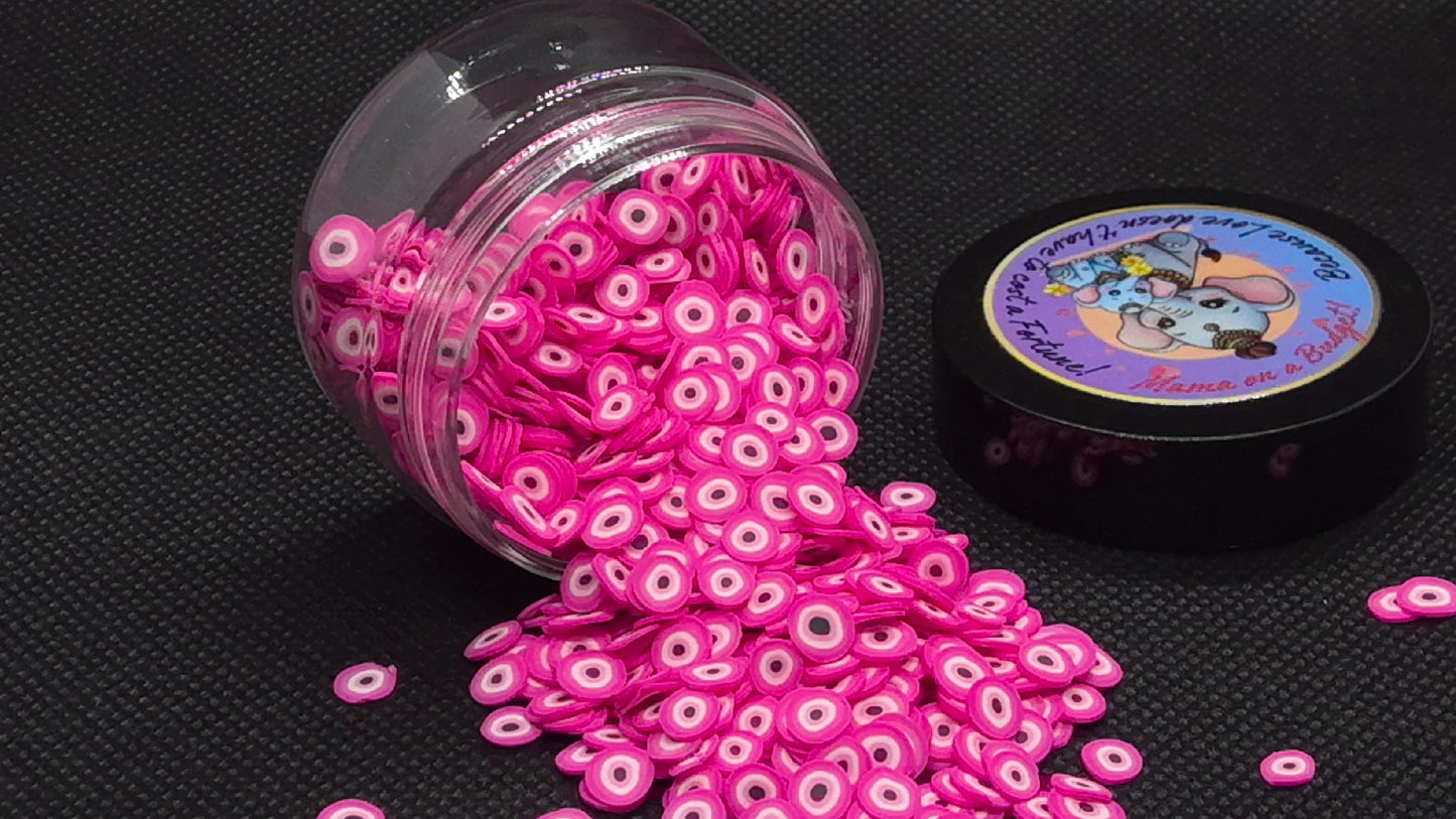 Poly Clay Evil Eye Pink
