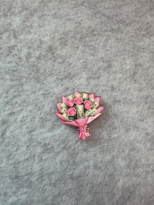 Flowers and Bows Acrylic Beads - pink-roses-cash-bouquet