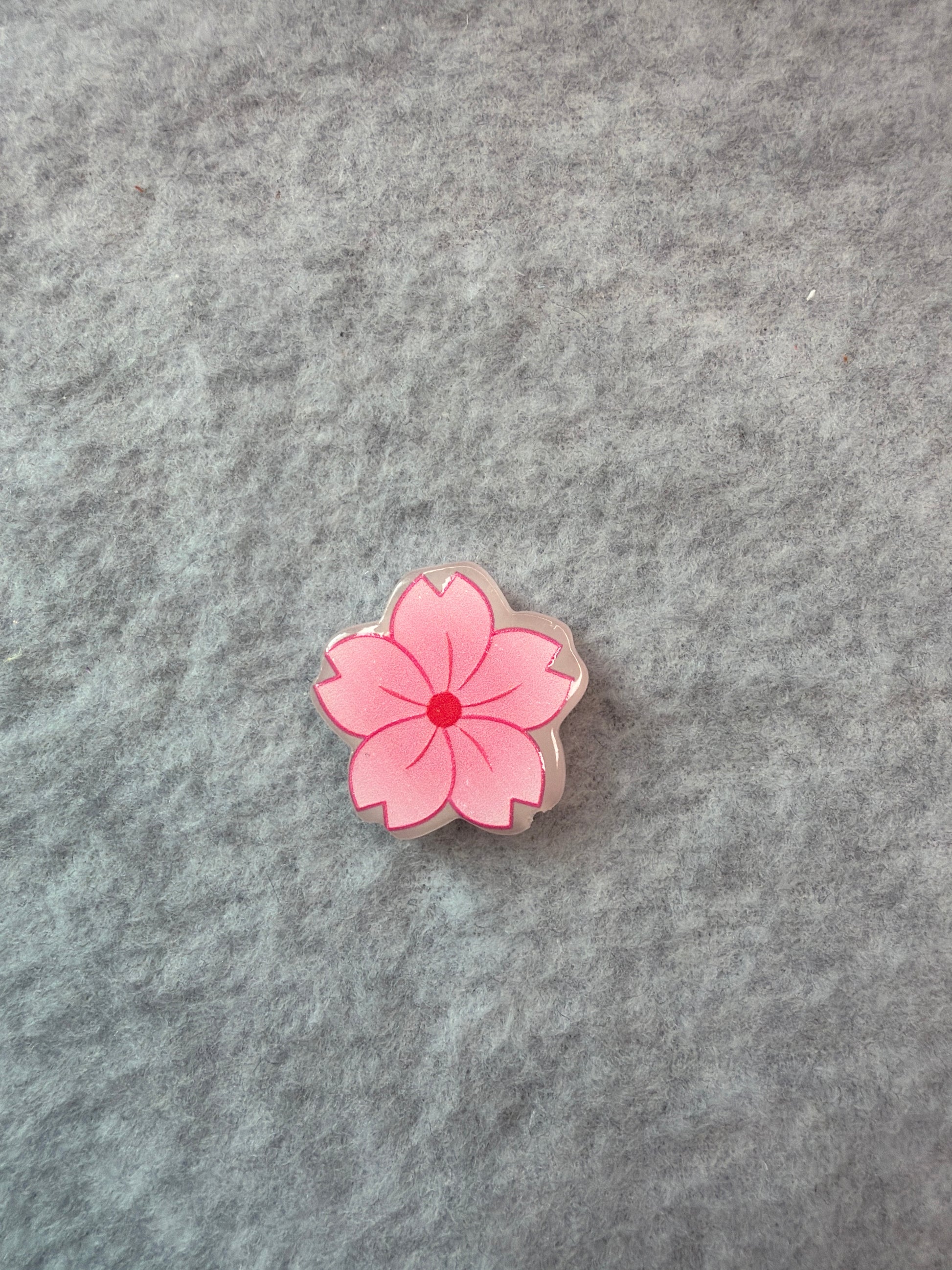 Flowers and Bows Acrylic Beads - pink-sakura-blossom