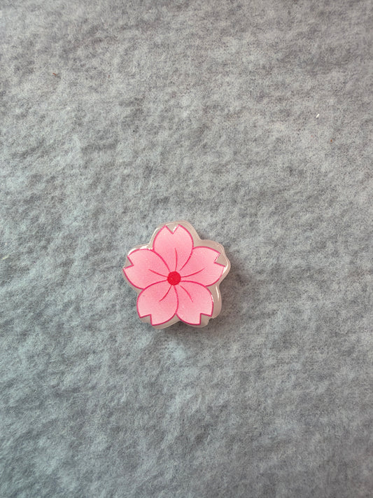 Flowers and Bows Acrylic Beads - pink-sakura-blossom